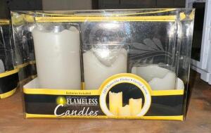 (6)- FLAMELESS CANDLE SETS