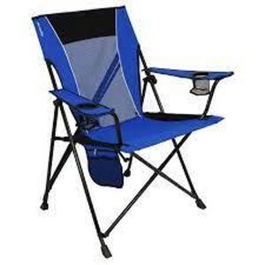 DESCRIPTION: (1) OUTDOOR CHAIR BRAND/MODEL: KIJARO DUAL LOCK INFORMATION: BLUE RETAIL$: $70.00 SIZE: 20X16X22 QTY: 1