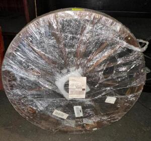 (2)- DECORATIVE 35" WOODEN WAGON WHEELS
