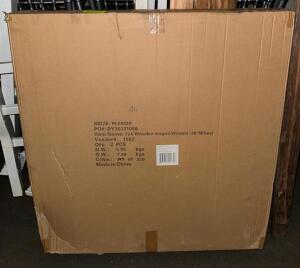 (2)- 36" WOODEN WAGON WHEELS