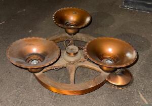 VINTAGE THREE LIGHT CHANDELIER