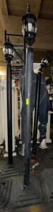 (3)- BLACK LAMP POSTS