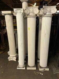 (9)- WHITE DECORATIVE POSTS