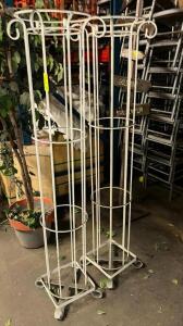(2)- 62" DECORATIVE GARDEN PLANTERS