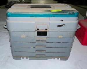 TACKLE BOX WITH ASSORTED HARDWARE