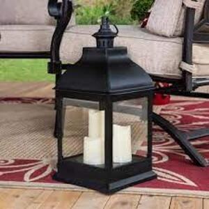 OSBORNE 10 IN. CLASSIC BLACK OUTDOOR BATTERY POWERED LANTERN