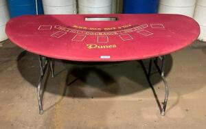 FOLDING BLACK JACK TABLE