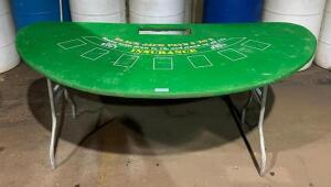 FOLDING BLACK JACK TABLE