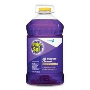 DESCRIPTION: (2) BOTTLES OF ALL PURPOSE CLEANER BRAND/MODEL: PINE-SOL INFORMATION: LAVENDER RETAIL$: $24.58 EA SIZE: 1 GALLON QTY: 2