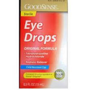 DESCRIPTION: (8) EYE DROPS BRAND/MODEL: GOOD SENSE RETAIL$: $16.00 SIZE: 0.5 OZ QTY: 8