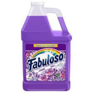 DESCRIPTION: (2) ALL PURPOSE CLEANER WITH BLEACH BRAND/MODEL: FABULOSO INFORMATION: MAKES UP TO 64 GALLONS OF CLEANER RETAIL$: $42/EA SIZE: 1 GALLON Q