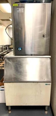 HOSHIZAKU 500 LB. WATER COOLED ICE HEAD W/ STORAGE BIN.