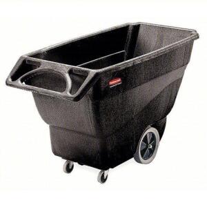 DESCRIPTION: (1) LOW MAINTENANCE PLASTIC TILT TRUCK BRAND/MODEL: RUBBERMAID COMMERCIAL #5M639 INFORMATION: BLACK, 20.4 CU FT CAPACITY RETAIL$: $1067.1