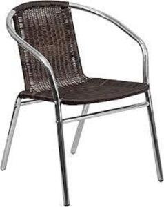 DESCRIPTION: (1) STACKING RATTAN CHAIR BRAND/MODEL: MADRID INFORMATION: BROWN RETAIL$: $162.00 EA QTY: 1