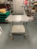 24" X 24" X 25" LOW BOY STAINLESS EQUIPMENT STAND W/ 1" BACK SPLASH. - 3