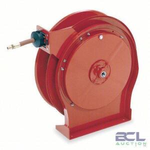 DESCRIPTION: (1) HEAVY DUTY RETURN HOSE REEL BRAND/MODEL: REELCRAFT #263D61 INFORMATION: 300 PSI MAX OP PRESSURE, BRASS, RED SIZE: 35 FT (1/2 IN I.D.)