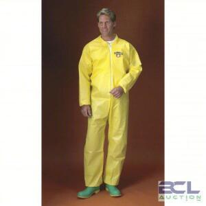 DESCRIPTION: (25) COLLARD CHEMICAL RESISTANT COVERALLS BRAND/MODEL: LAKELAND #6EHK5 INFORMATION: YELLOW, NON-WOVEN LAMINATE, POLYETHYLENE SIZE: 2X RET