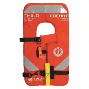 DESCRIPTION: (1) LIFE JACKET BRAND/MODEL: MUSTANG SURVIVAL #46G117 INFORMATION: ORANGE, REFLECTIVE, UNIVERSAL RETAIL$: $121.80 EA QTY: 1