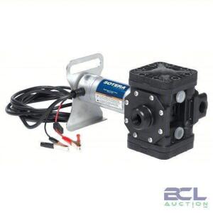 DESCRIPTION: (1) ELECTRIC OPERATED DRUM PUMP BRAND/MODEL: SOTERA #6XGW3 INFORMATION: 1/4 HP MOTOR HP, 55 GAL FOR CONTAINER SIZE, 12V DC RETAIL$: $867.