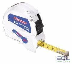 DESCRIPTION: (12) TAPE MEASURES BRAND/MODEL: WESTWARD #24Z085 INFORMATION: INCH/METRIC, NONMAGNETIC SINGLE HOOK TIP, CHROMED PLASTIC SIZE: 12 FT / 3.5