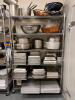 48" X 18" SIX TIER WIRE SHELF - ON CASTERS. - 3