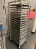 TWENTY PAN TRAY RACK W/ PLASTIC INSERTS. - 3