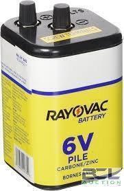 DESCRIPTION: (8) 6V LANTERN BATTERY BRAND/MODEL: RAYOVAC #5U061 RETAIL$: $9.67 EA QTY: 8