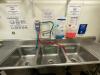 102" THREE WELL STAINLESS POT SINK W/ LEFT AND RIGHT DRY BOARDS. - 4