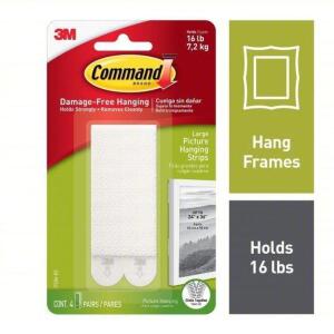DESCRIPTION: (1) CASES OF (24) PACKS OF LARGE PICTURE HANGING STRIPS BRAND/MODEL: COMMAND, 3M #17206-ES INFORMATION: WHITE SIZE: 16 LB CAPACITY RETAIL