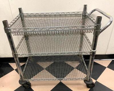 30" X 18" THREE TIER WIRE CART