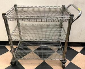 30" X 18" THREE TIER WIRE CART