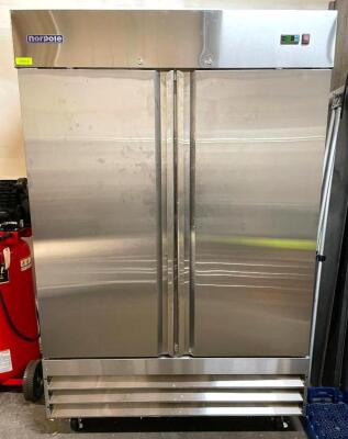 NORPOLE TWO DOOR COMMERCIAL FREEZER.