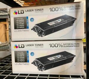 (2) LD-UNIVTN650 LASER TONER CARTRIDGES.