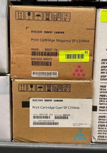 (2) RICOH M847-78 MAGNET SP C310HA TONER CARTRIDGES