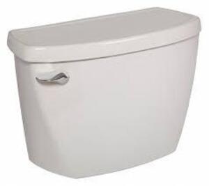 PRESSURE ASSIST TANK, SINGLE FLUSH, LEFT HAND TRIP LEVER, TOILET TANK, 1.6 GALLONS PER FLUSH