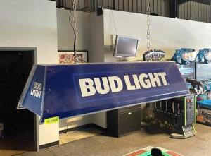 45" X 11" BUD LIGHT HANGING BILLIARDS LAMP