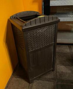 DESCRIPTION: SUNCAST WASTE CAN IN BLACK QTY: 1