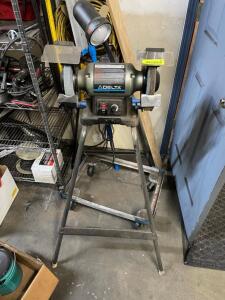 DELTA 8" DOUBLE END GRINDER WITH STAND