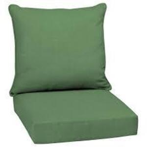 (3) 25 IN. X 22.5 IN. MOSS LEALA TEXTURE 2-PIECE DEEP SEATING OUTDOOR LOUNGE CHAIR CUSHION