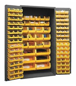 DESCRIPTION: (1) BIN CABINET BRAND/MODEL: DURHAM MFG/2501-BDLP-126-95 INFORMATION: WITHOUT BINS UNLIKE STOCK, MUST COME INTO INSPECT/LOUVERED PANEL/GR