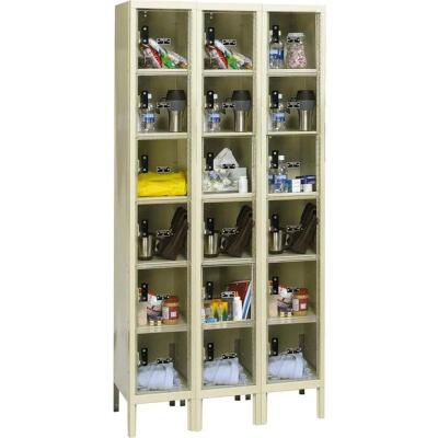 DESCRIPTION: (1) SAFETY-VIEW LOCKER BRAND/MODEL: HALLOWELL/USVP3228-6A INFORMATION: TAN/18-OPENING/SCRATCH-RESISTANT RETAIL$: 2,317.13 SIZE: 78"H X 36