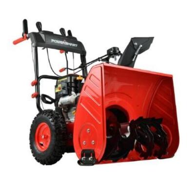 DESCRIPTION: (1) ELECTRIC GAS SNOW BLOWER BRAND/MODEL: POWERSMART/PSSHD24 INFORMATION: 2-STAGE/212CC/MAX THROWING DISTANCE: 40 FT RETAIL$: 839.00 SIZE