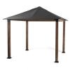 DESCRIPTION: (1) UMBRELLA TOP GAZEBO BRAND/MODEL: BETTER HOME & GARDEN/BHD128059664001 INFORMATION: BLACK & BROWN/WATERPROOF, MUST COME INTO INSPECT R