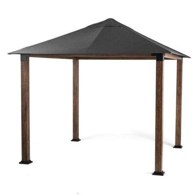 DESCRIPTION: (1) UMBRELLA TOP GAZEBO BRAND/MODEL: BETTER HOME & GARDEN/BHD128059664001 INFORMATION: BLACK & BROWN/WATERPROOF, MUST COME INTO INSPECT R