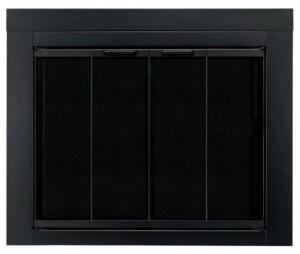 DESCRIPTION: (1) GLASS FIREPLACE DOORS BRAND/MODEL: PLEASANT HEARTH/AT-1001 INFORMATION: BLACK/BI-FOLD RETAIL$: 263.89 SIZE: 32.5"H X 37"W X 1"D QTY: