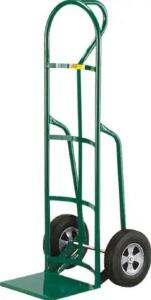 DESCRIPTION: (1) HAND TRUCK BRAND/MODEL: LITTLE GIANT/T-240-10 INFORMATION: GREEN/LOAD CAPACITY: 800 LBS RETAIL$: 380.50 SIZE: 49"H X 14"W X 10"D QTY: