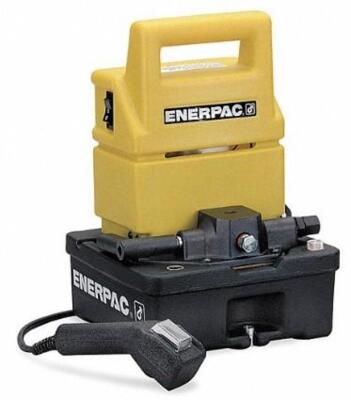 DESCRIPTION: (1) HYDRAULIC ELECTRIC PUMP BRAND/MODEL: ENERPAC/PUJ-1200B INFORMATION: 115 RESERVOIR CAPACITY CU-IN/2-SPEED OPERATION/85 DBA RETAIL$: 2,