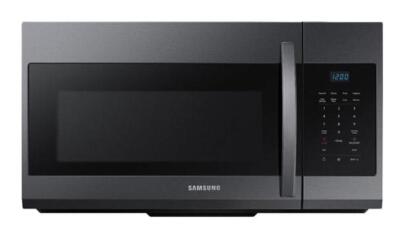 DESCRIPTION: (1) OVER-THE-RANGE MICROWAVE BRAND/MODEL: SAMSUNG/ME17R702EG INFORMATION: BLACK STAINLESS STEEL/FINGERPRINT RESISTANT/CAPACITY: 1.7 CU-FT