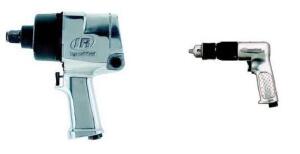 DESCRIPTION: (2) AIR-POWERED DRILL & AIR IMPACT WRENCH BRAND/MODEL: INGERSOLL RAND/261 INFORMATION: 9.5 CFM/TORQUE: 1200 FT-LBS/98.1 DB-IMPACT WRENCH