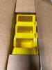 DESCRIPTION: (12) HANG & STACK BIN BRAND/MODEL: DURHAM MFG/PB30220-21 INFORMATION: YELLOW RETAIL$: 43.36 PER PK OF 12 SIZE: 3"H X 7"L X 4"W QTY: 12 - 4